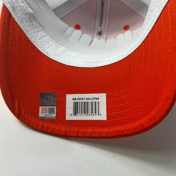 Top Of The World Oklahoma State Cowboys Mesh Snap Back Hat Orange & White Cap - Picture 9 of 13